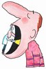 Cartoon of a dentist seeing a patient